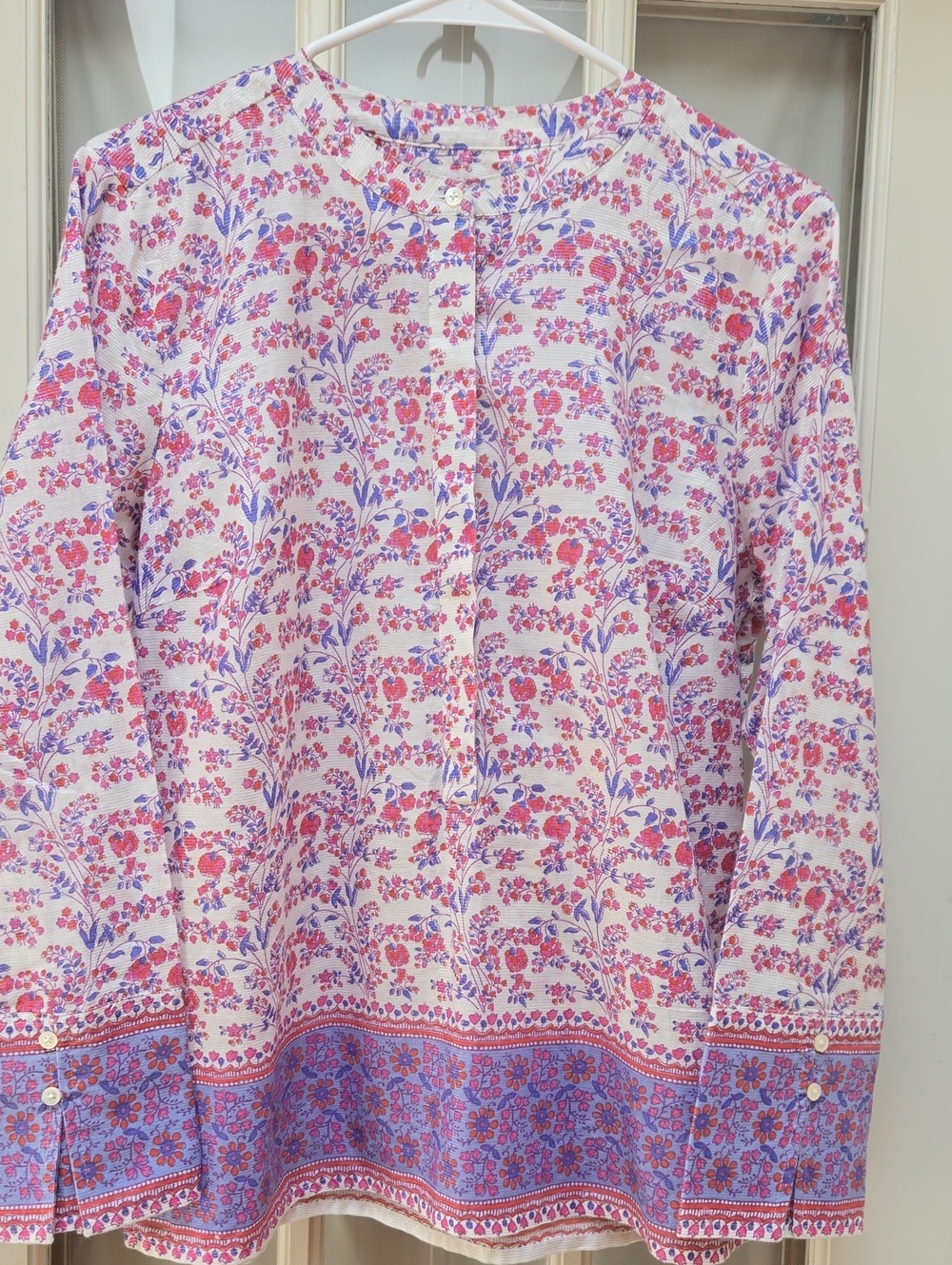 JCrew Womens Iris Tunic Top - Pink & Purple
